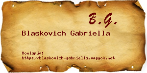 Blaskovich Gabriella névjegykártya